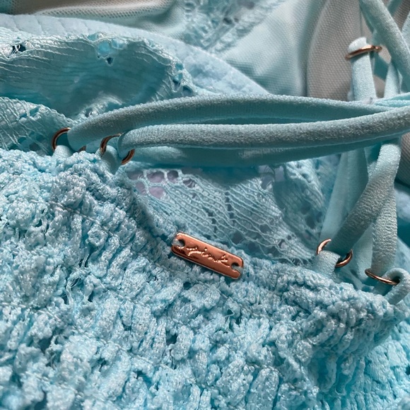 PINK blue lacy bralette - Picture 2 of 4